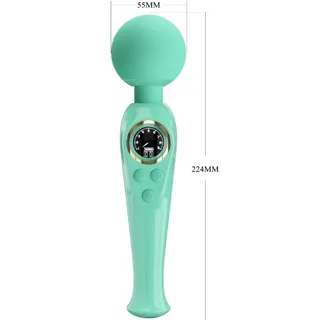Baguette Skyler à Écran Pretty Love - avec son échelle de taille - Vert d'eau