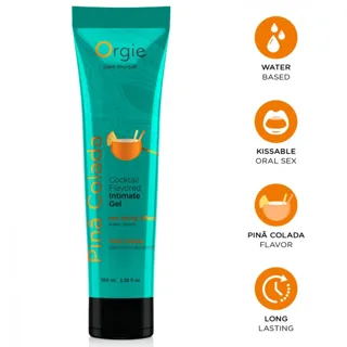 Tube de Lubrification Cocktail Piña Colada Gel Intime à Orgie lubrifiant base eau
