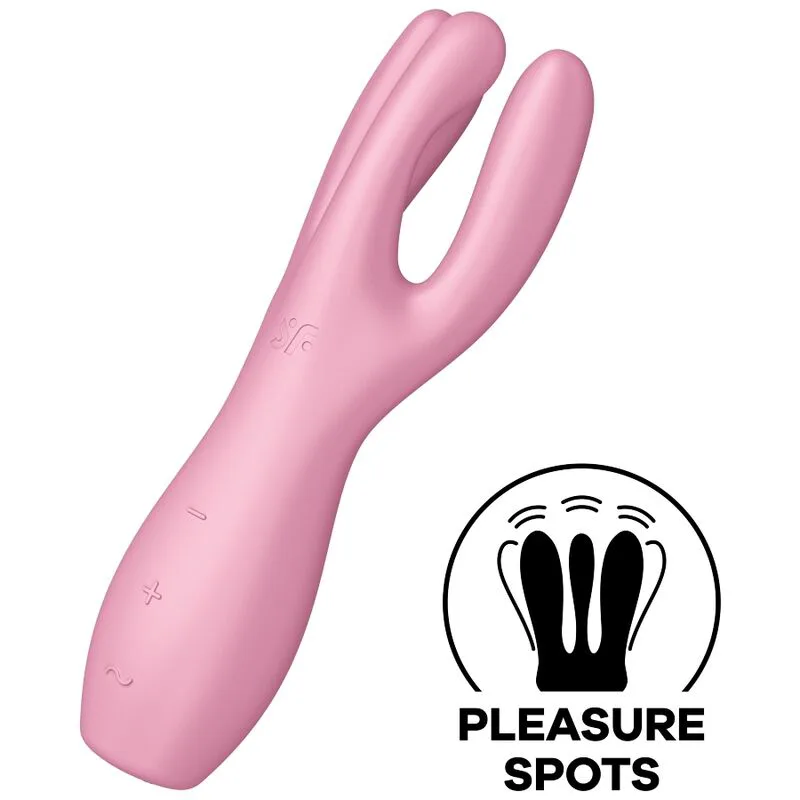 Stimulateur clitoridien Vibromasseur Threesome 3 Rose Satisfyer