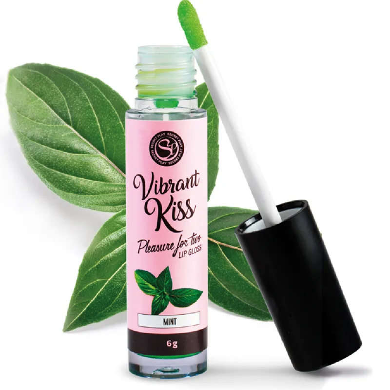 Vibromasseur Lip Gloss Vibrant Kiss Menthe Secretplay