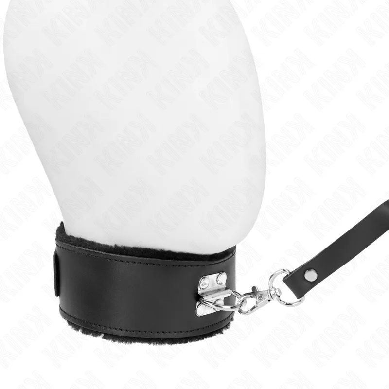 Collier avec Ceinture 116 cm avec Bracelet en Cuir Noir Kink