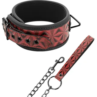 Collier en Cuir Végan Premium Édition Rouge avec Doublure Begme