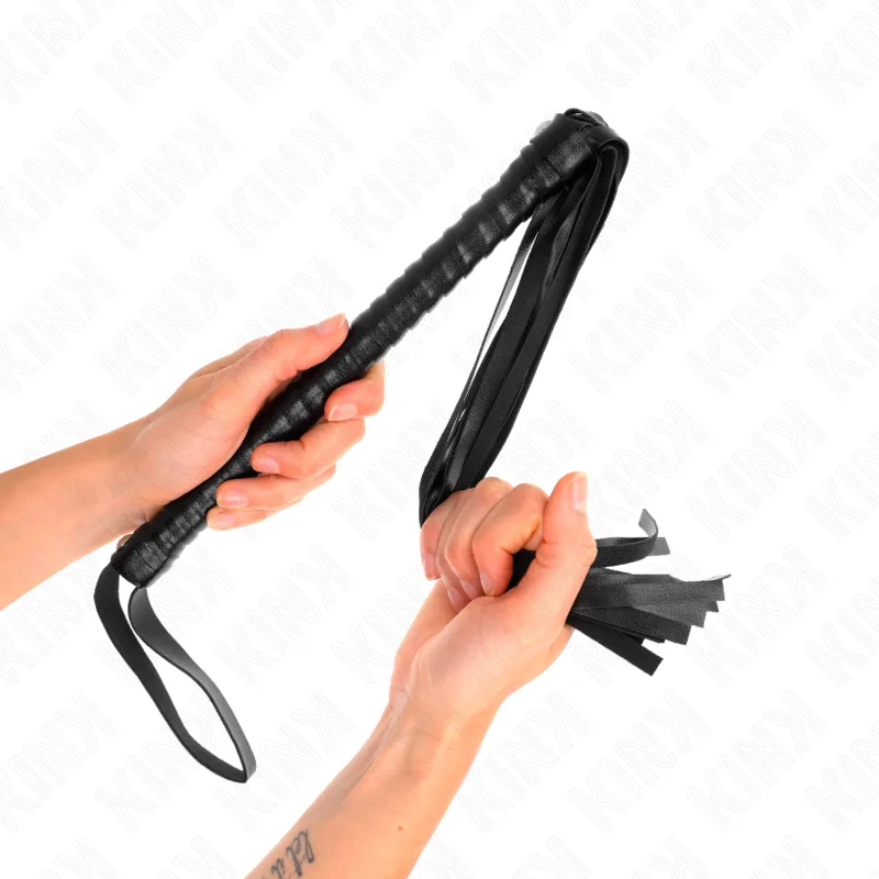Fouet avec Manche Texturé Noir 48,5 CM Kink noir fouet & martinet