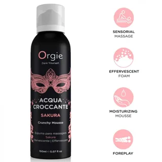 Mousse de Massage Croquante Acqua Croccante Sakura 150 ML Orgie huile de massage