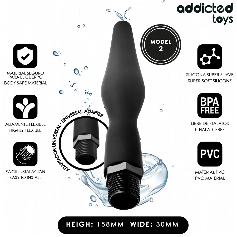 Nettoyeur Anal avec Adaptateur Universel Modèle 2 Addicted