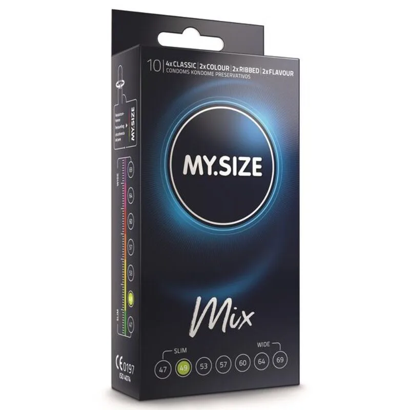 Mix Préservatifs 49 MM 10 Unités My Size préservatif