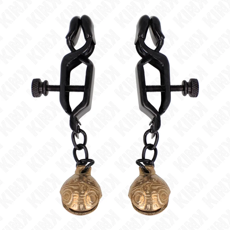 Pinces à Tétons Style Cloche Noir 7 cm Kink