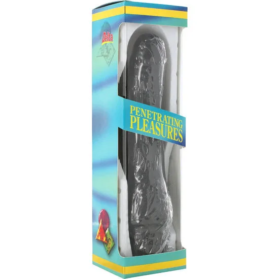 Gode Vinyle P-shape Vibromasseur Pénis Noir 20 cm Seven Creations
