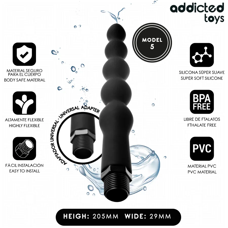 Nettoyeur Anal avec Adaptateur Universel Modèle 5 Addicted