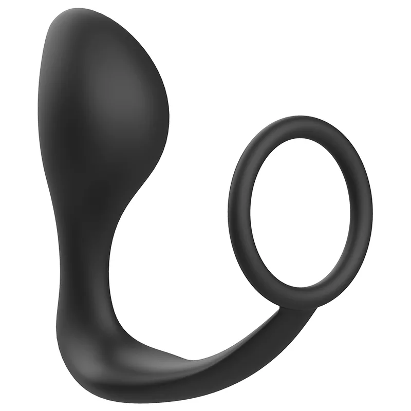 Plug Anal avec Anneau en Silicone Noir Addicted