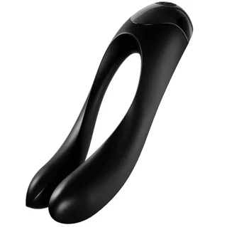 Stimulateur clitoridien Vibromasseur Doigts Candy Cane Noir Satisfyer