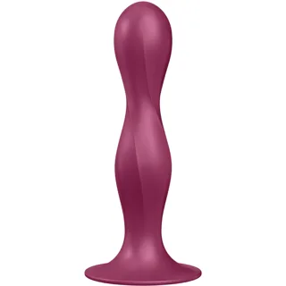 Gode en Silicone Double Ball-r Grenat Satisfyer