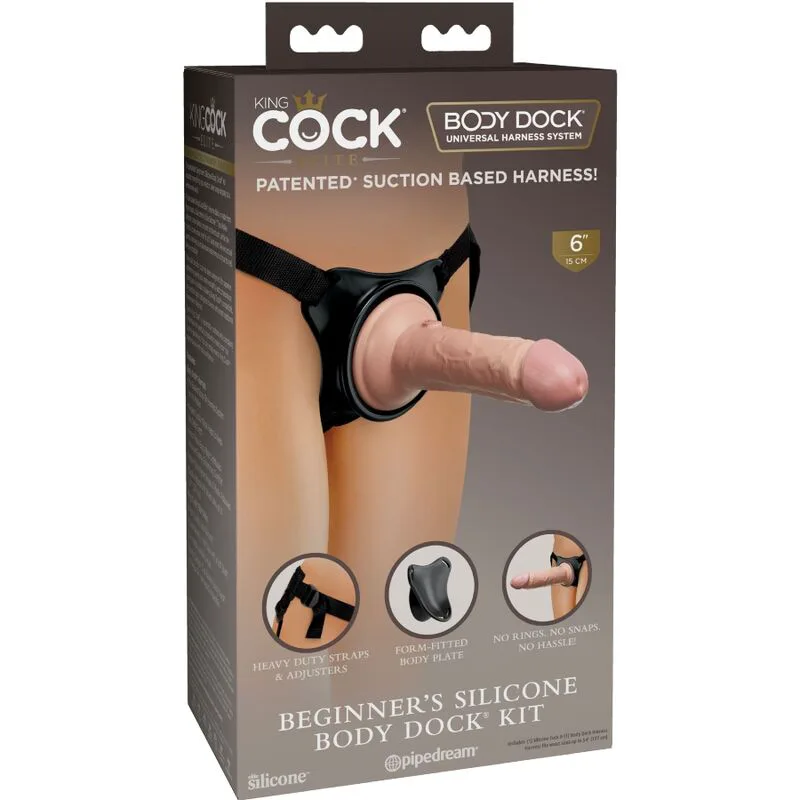 Elite Harnais Réglable avec Gode 15,2 cm pour Débutants King Cock