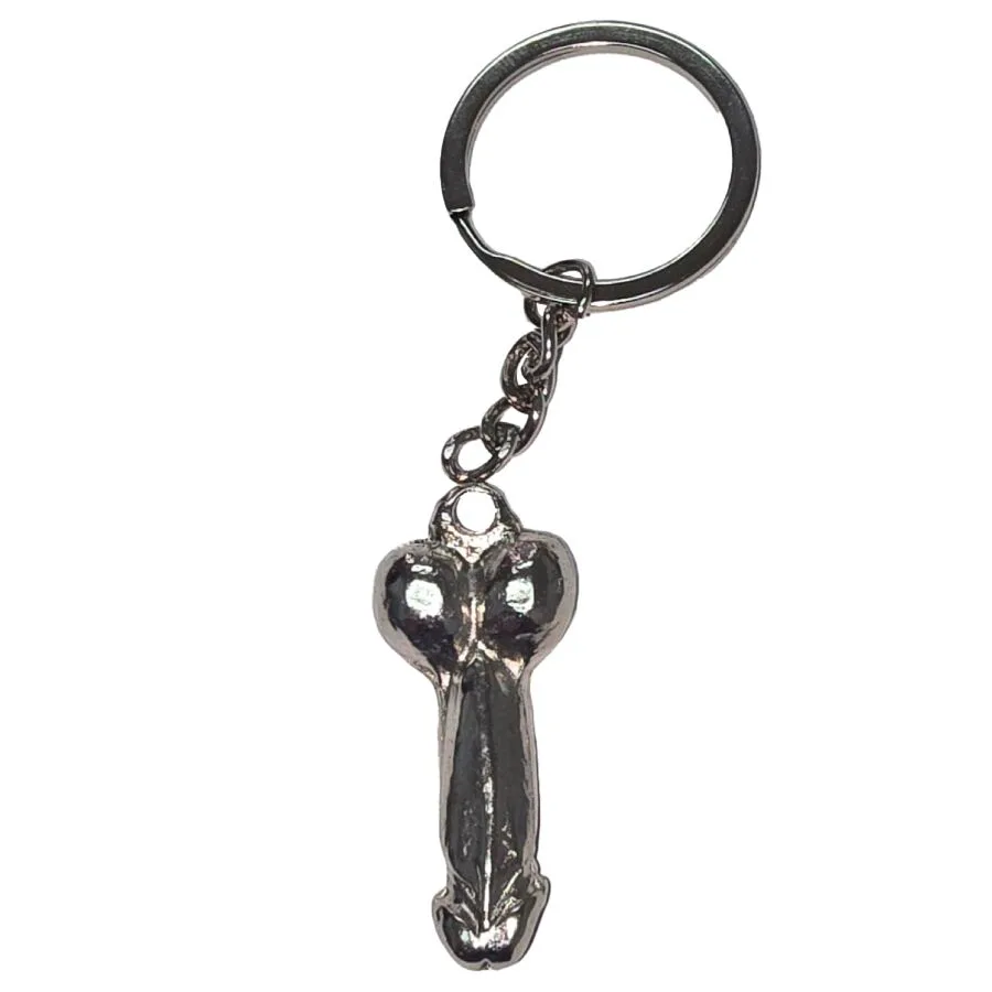 Porte-clés Pénis en Métal Argent Diablo Picante argent jeu coquin