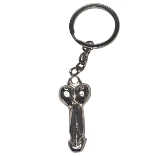 Porte-clés Pénis en Métal Argent Diablo Picante argent jeu coquin