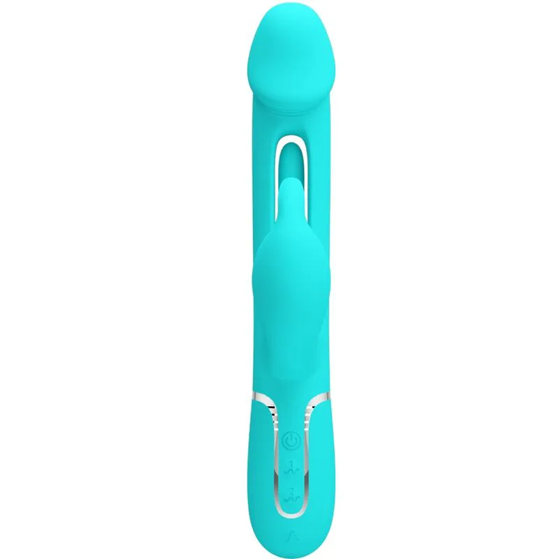 Vibromasseur Dejon Rabbit 3 en 1 Multifonction Vert Aqua