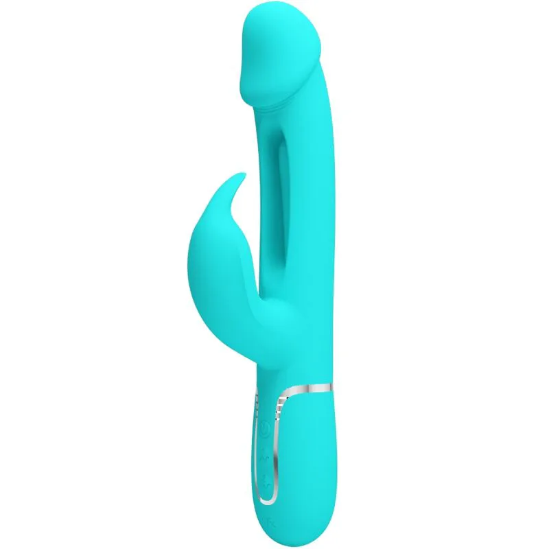 Vibromasseur Dejon Rabbit 3 en 1 Multifonction Vert Aqua