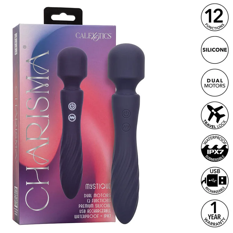 Vibromasseur Charisma Mystique Masseur Double Moteurs 12 Fonctions Calexotics