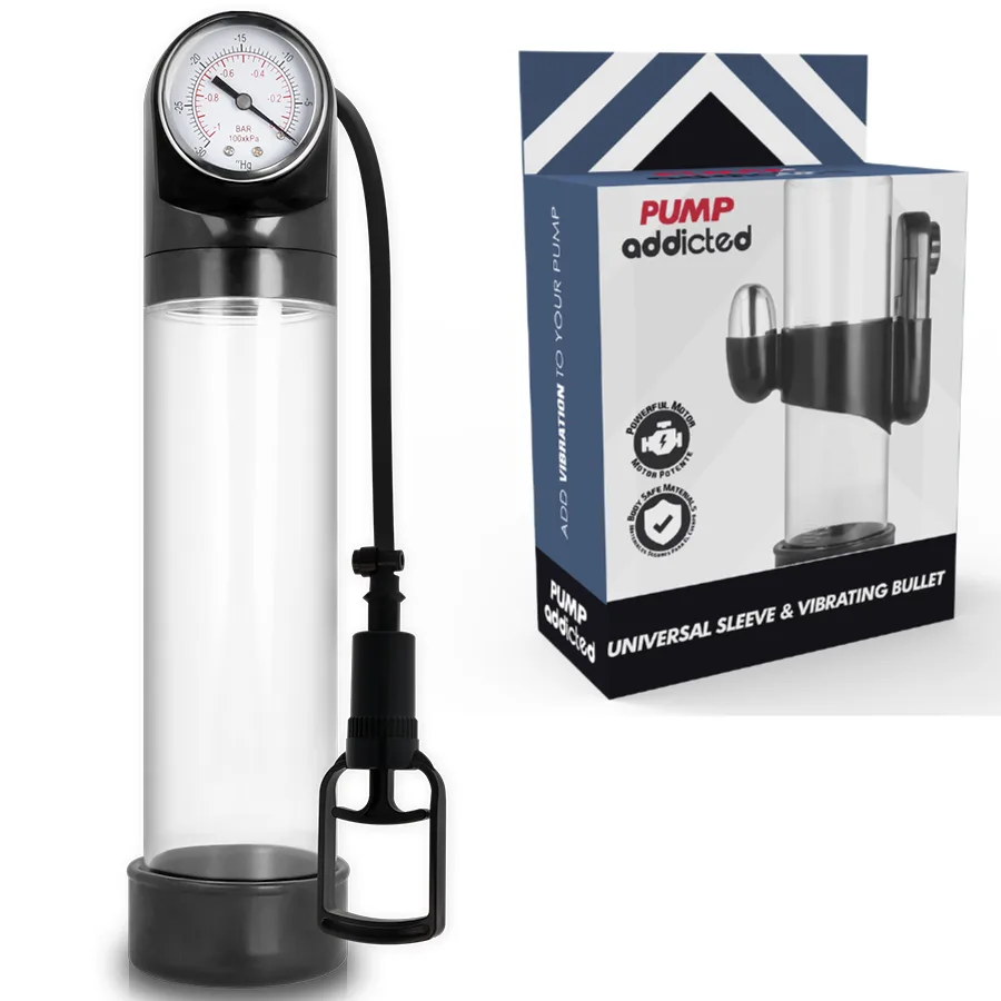 Pompe d'Érection Transparente Rx9 avec Vibromasseur Pump Addicted