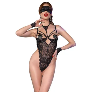 Cr 4488 Body Dentelle Noir S/m Chilirose noir body résille