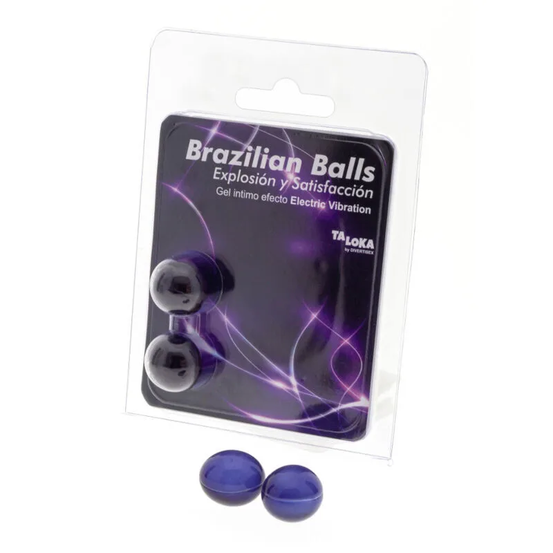 2 Balles Brésiliennes Effet Vibrant Électrique Gel Taloka