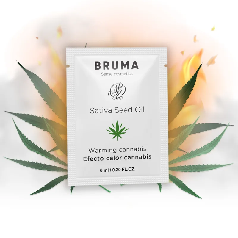 Huile de Graines de Sativa Gel Glissant Réchauffant Bruma