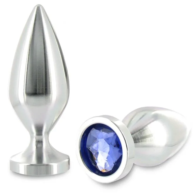 Plug Anal Aliminum Couleur Cristal Grand 10,16 cm Metal Hard