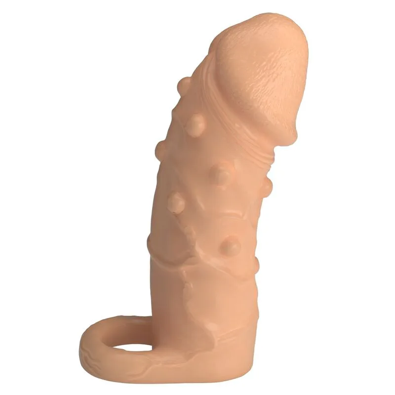 Gaine à pénis Manchon d'Extension Pénienne Dort 14 cm Ø 4 cm Naturel