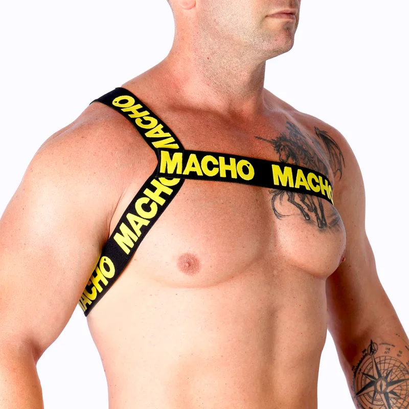 Gode Harnais Romain Jaune S/m Macho