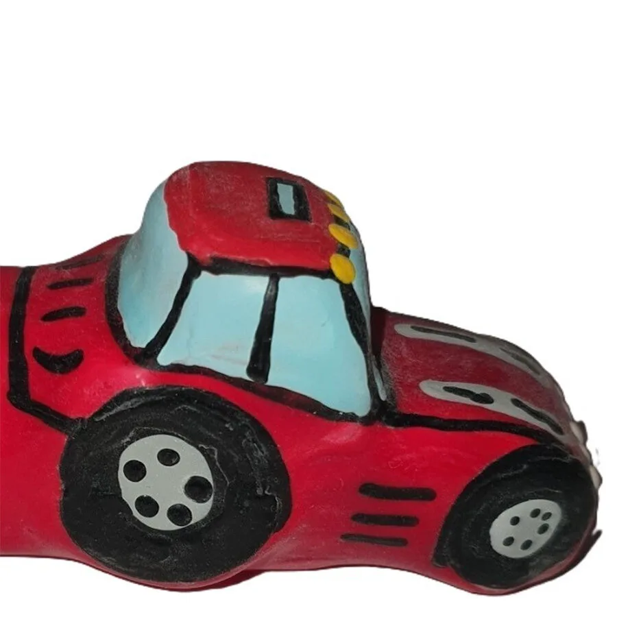 Préservatifs Fantaisie Peints à la Main Tracteur Rouge XL