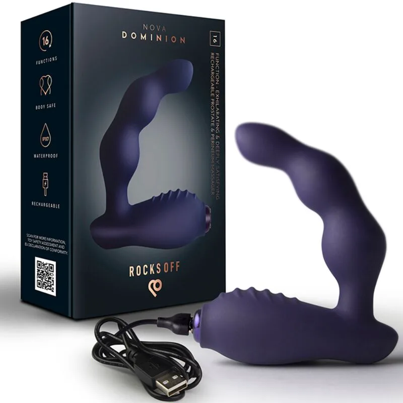 Off - Mini Baguette Rechargeable 16 Fonctions Rose Pivoine Rocks rose sextoy anal