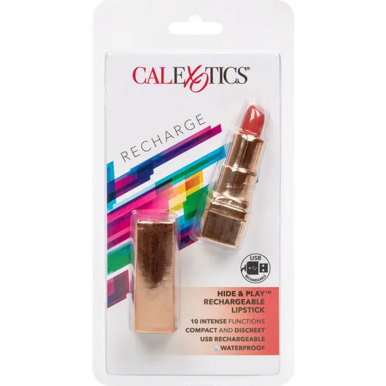 Stimulateur clitoridien Bala Rouge Lèvres Rechargeable Hide & Play Rouge Calexotics