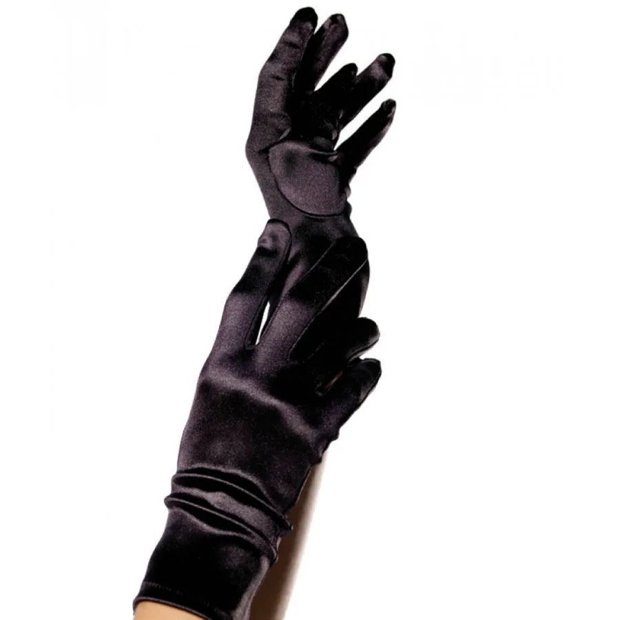 Gants Satin Noir Leg Avenue noir lingerie