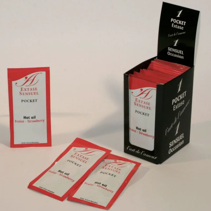 Huile Stimulante de Fraise 10 ML Extase Sensual lubrifiant chauffant
