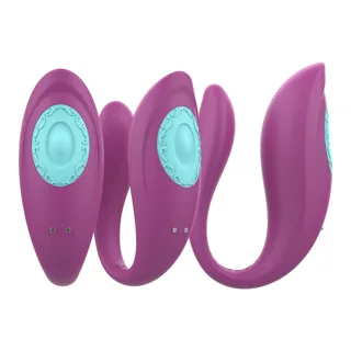 Vibromasseur Intense Annie violet, vu de face et de profil