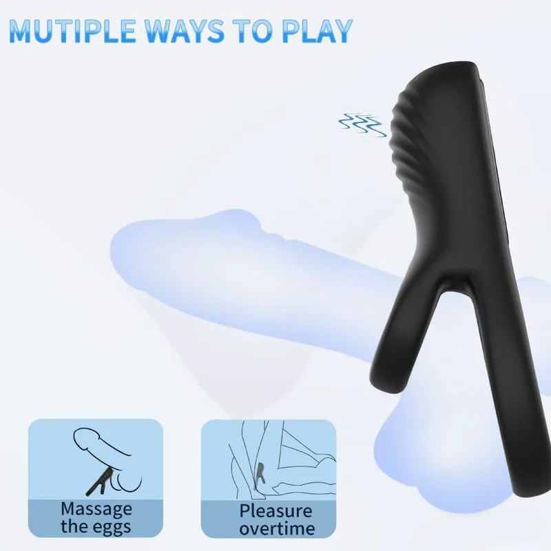 Vibromasseur Double Anneau Noir Armony modèle 2