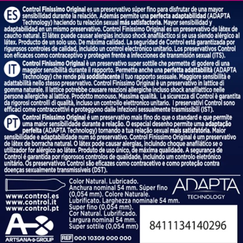 Préservatifs Finissimo 3 Unités Control