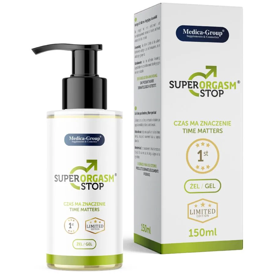 Aphrodisiaque Super Orgasm Stop Gel Intime pour Hommes 150 ml Medica Group