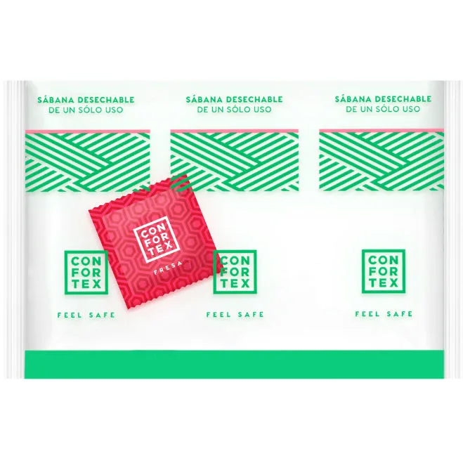 Feuilles Hygiéniques Jetables , Sac Individuel + Condom Confortex jeu coquin