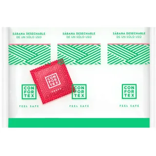 Feuilles Hygiéniques Jetables , Sac Individuel + Condom Confortex jeu coquin