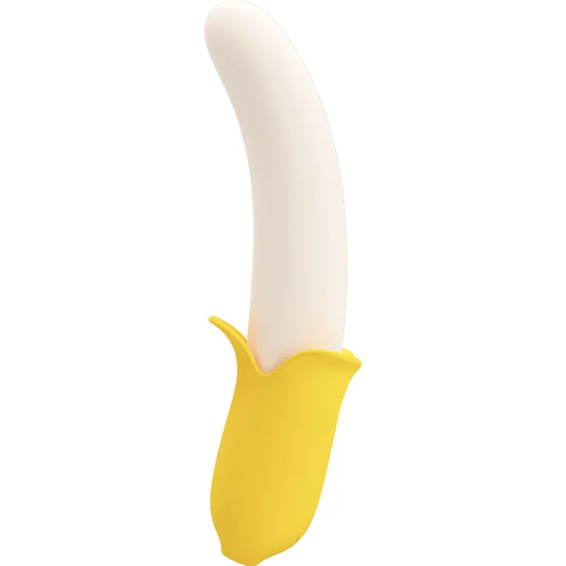 Gode Banana Geek Super Power 7 Vibrations Up&Down Silicone Noir