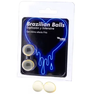 2 Balles Brésiliennes Gel Excitant Effet Froid & Vibration Taloka lubrifiant