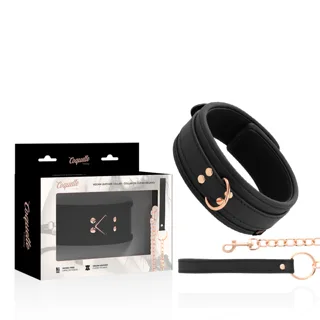 Collier Fantaisie en Cuir Végan avec Bracelet et Doublure
