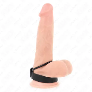 Anneau pénien en Silicone 3,8 cm avec Séparateur de Balles Kink