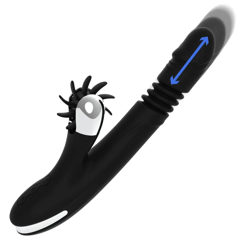 Vibromasseur Bunny Reed Up & Down Vibe Black&Silver