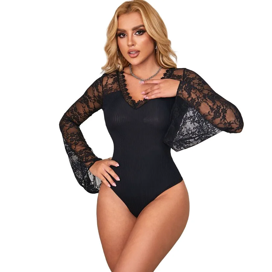 Teddy Motif Floral S / M Subblime body résille