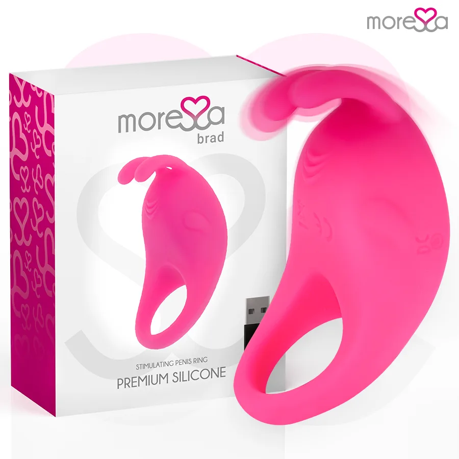 Cockring Brad Premium Silicone Rechargeable Rose Moressa