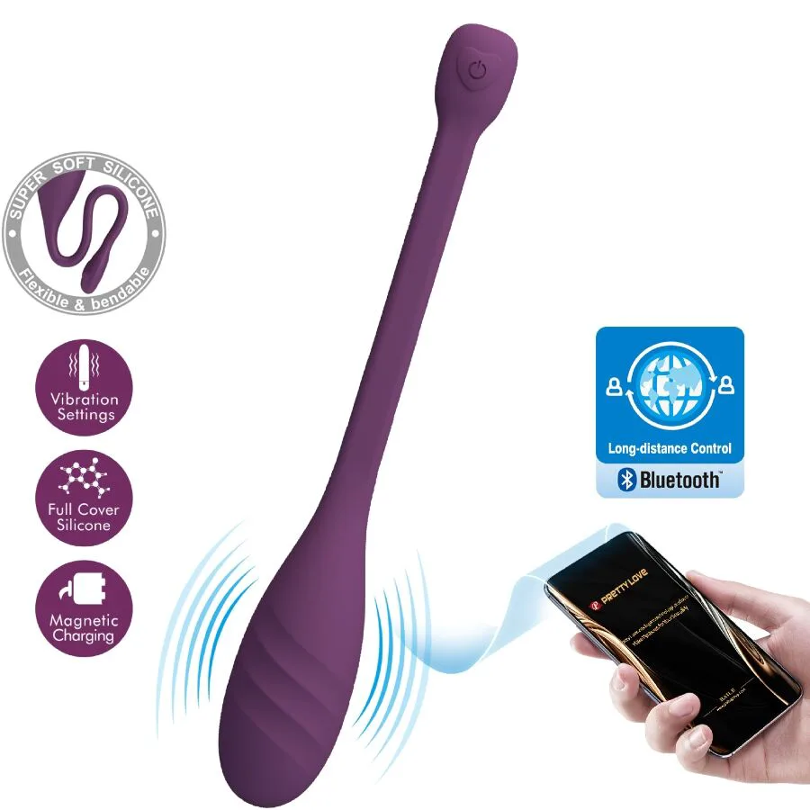 Vibromasseur Contrôlé par Application Leviathan Violet Pretty Love