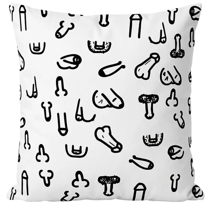 Coussin Pénis Blanc 30 X 30 Diablo Picante blanc jeu coquin