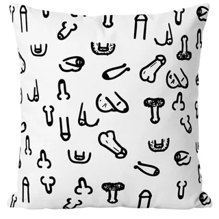 Coussin Pénis Blanc 30 X 30 Diablo Picante blanc jeu coquin